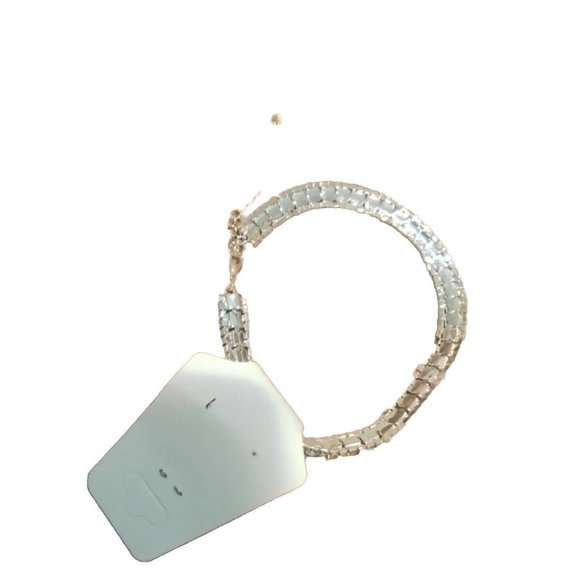 Greean Emerald Rimestones Diamonds Necklace With Pierce Maching Earings Jt1 - Picture 4 of 4